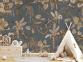 Wallpaper - Playful Monkeys - Vintage - Blue (Pre - Order) - LPM Home
