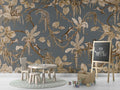 Wallpaper - Playful Monkeys - Vintage - Blue (Pre - Order) - LPM Home