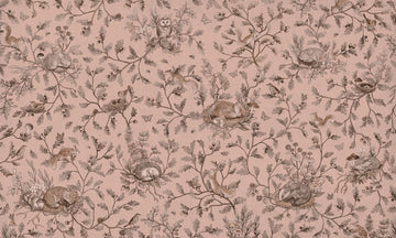 Wallpaper - Playful Woods - Monochrome Pink (Pre - Order) - LPM Home