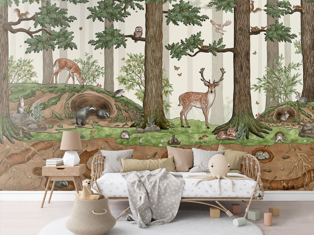 Wallpaper - Animals in the Forest (Pre - Order) - LPM Home