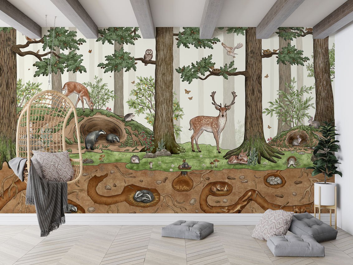 Wallpaper - Animals in the Forest (Pre - Order) - LPM Home