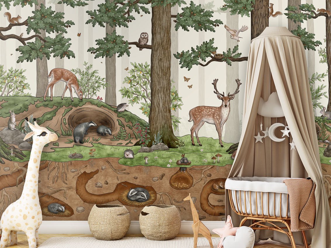 Wallpaper - Animals in the Forest (Pre - Order) - LPM Home