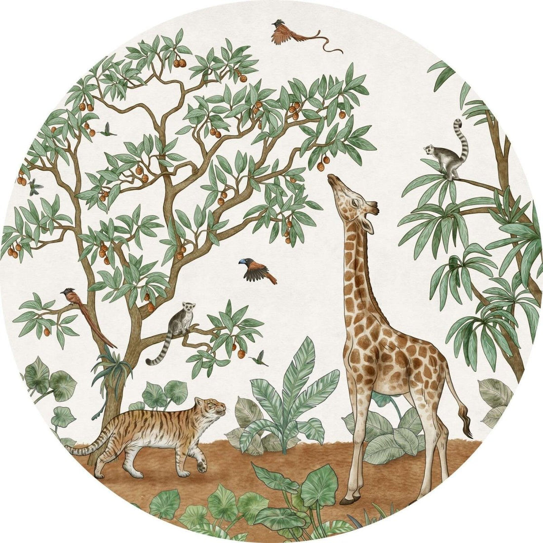 Wallpaper - Animals in the Jungle - Circle (Pre - Order) - LPM Home