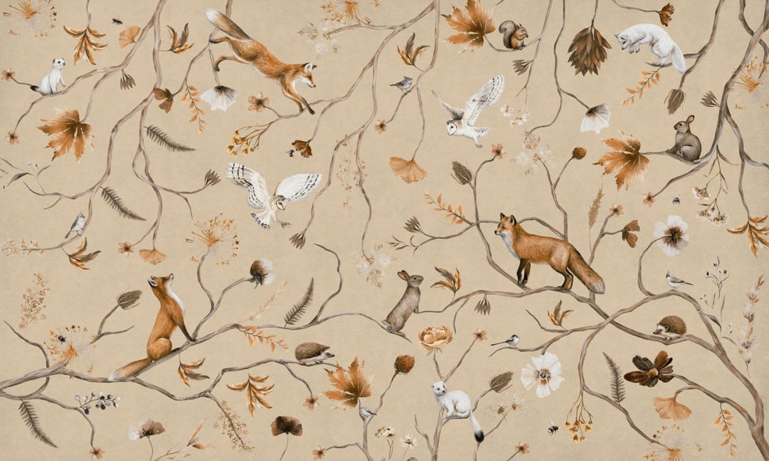 Wallpaper - Playful Forest - Beige (Pre - Order) - LPM Home
