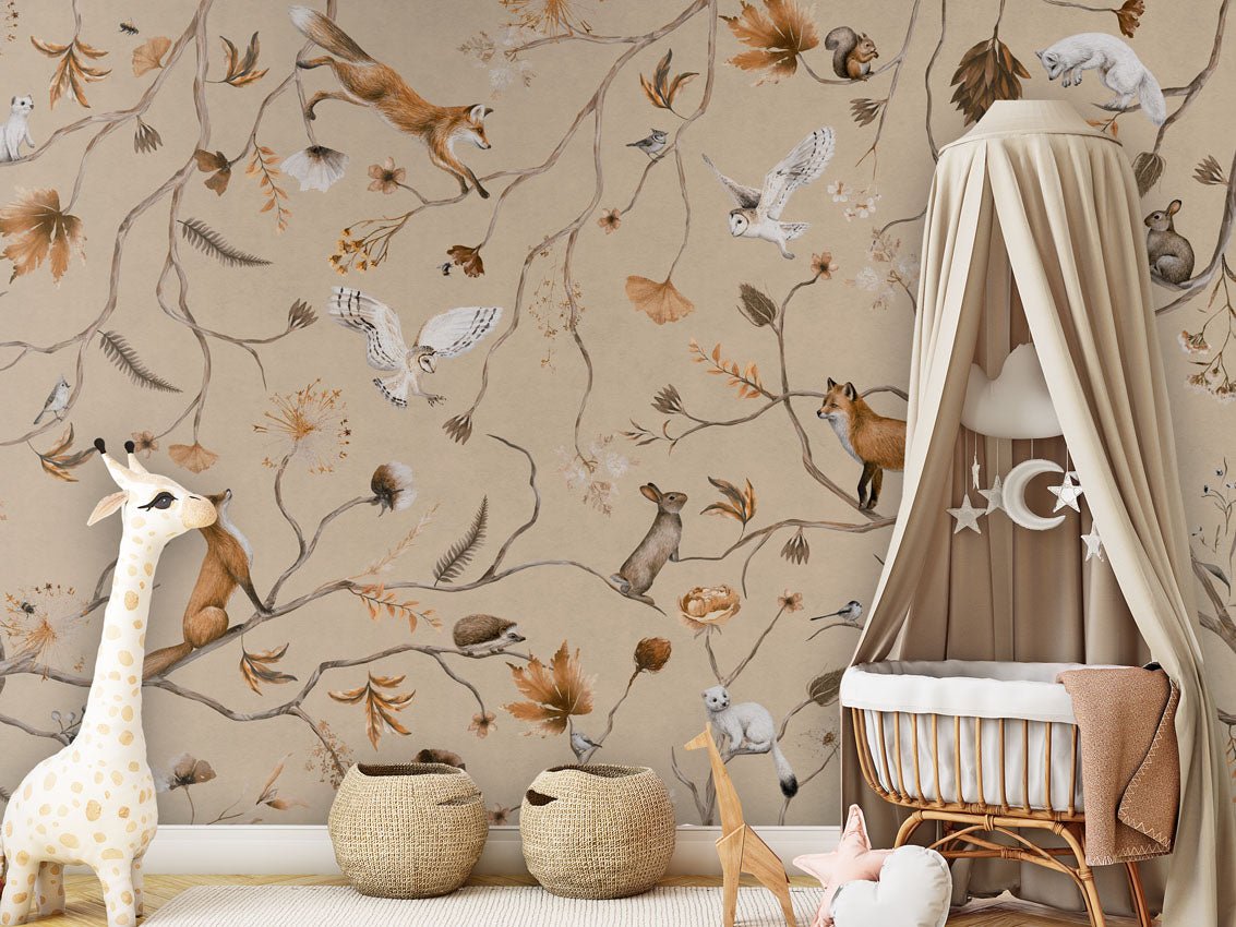 Wallpaper - Playful Forest - Beige (Pre - Order) - LPM Home