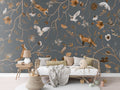 Wallpaper - Playful Forest - Blue (Pre - Order) - LPM Home