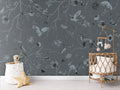 Wallpaper - Playful Forest - Monochrome - Blue (Pre - Order) - LPM Home