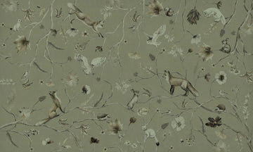 Wallpaper - Playful Forest - Monochrome - Green (Pre - Order) - LPM Home