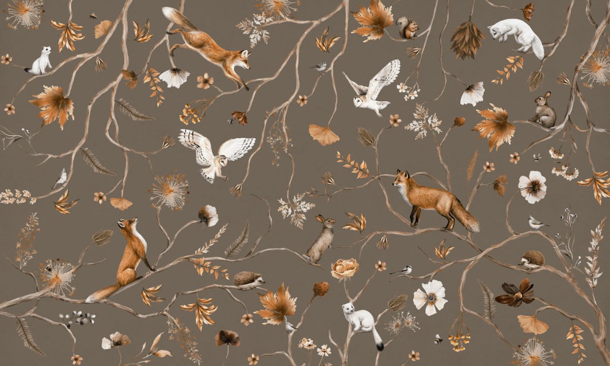 Wallpaper - Playful Forest - Taupe (Pre - Order) - LPM Home