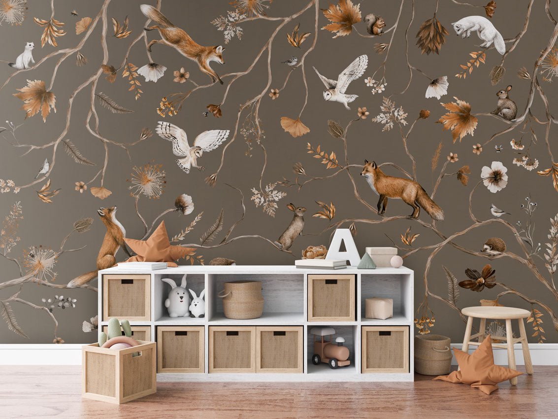 Wallpaper - Playful Forest - Taupe (Pre - Order) - LPM Home