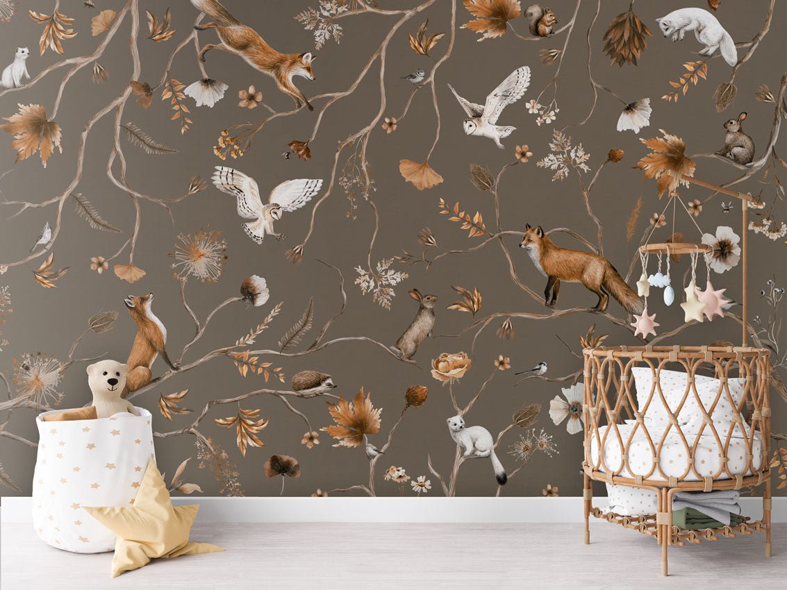 Wallpaper - Playful Forest - Taupe (Pre - Order) - LPM Home