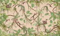 Wallpaper - Playful Monkeys - Beige (Pre - Order) - LPM Home