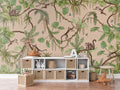 Wallpaper - Playful Monkeys - Beige (Pre - Order) - LPM Home