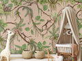 Wallpaper - Playful Monkeys - Beige (Pre - Order) - LPM Home