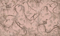 Wallpaper - Playful Monkeys - Monochrome - Pink (Pre - Order) - LPM Home