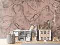 Wallpaper - Playful Monkeys - Monochrome - Pink (Pre - Order) - LPM Home