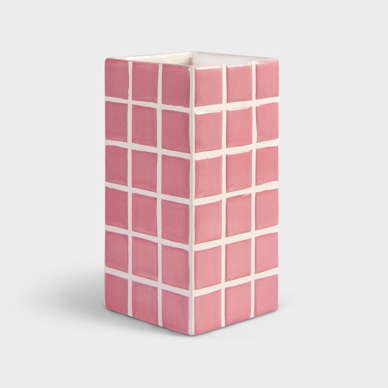 Vase Tile, Pink - Le Petit Marché Home Furniture