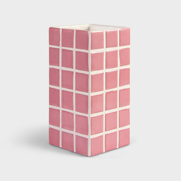 Vase Tile, Pink - Le Petit Marché Home Furniture