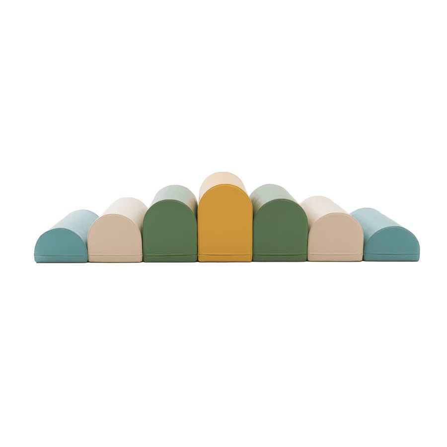 Motion 7 Multifunctional Soft Play Activity Blocks, Pastel Turquoise (Pre - Order) - Le Petit Marché Home Furniture