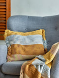 Throw Isnel, Yellow, Recycled Cotton - Le Petit Marché Home Furniture