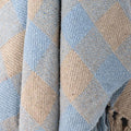 Throw Largs, Blue, Recycled Cotton - Le Petit Marché Home Furniture