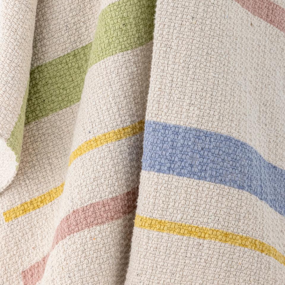 Throw Pontino, Nature, Recycled Cotton - Le Petit Marché Home Furniture