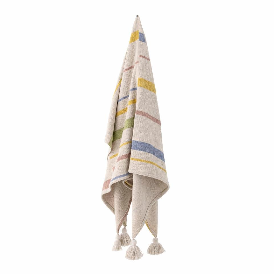 Throw Pontino, Nature, Recycled Cotton - Le Petit Marché Home Furniture