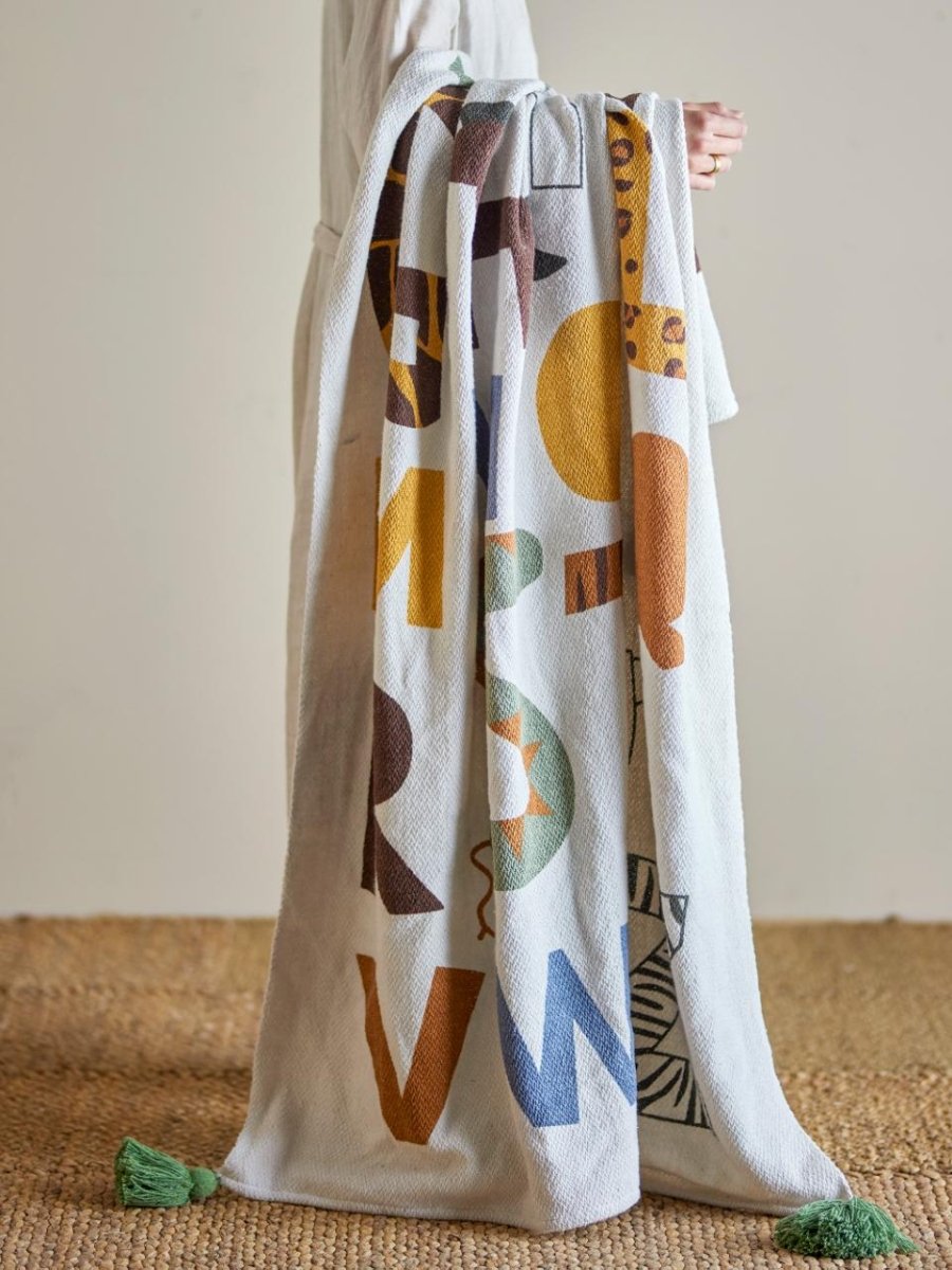 Throw Memmo, Multi, Recycled Cotton - Le Petit Marché Home Furniture