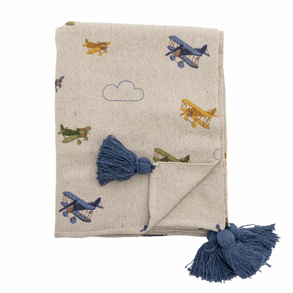 Throw Plane, Nature, Recycled Cotton - Le Petit Marché Home Furniture