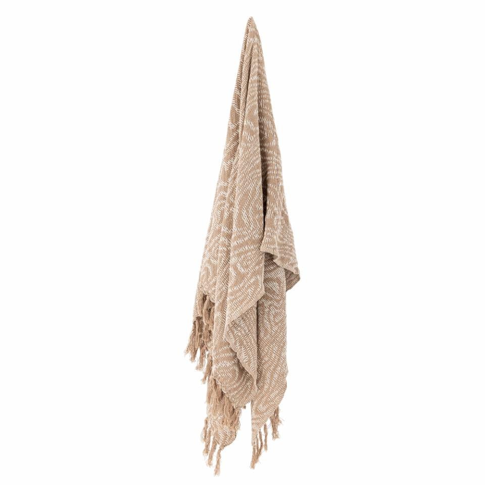 Throw Okapi, Brown, Recycled Cotton - Le Petit Marché Home Furniture
