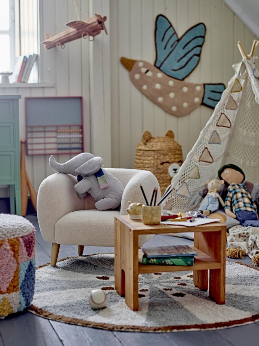 Rug Bird Blue Jay, Blue, Wool - Le Petit Marché Home Furniture
