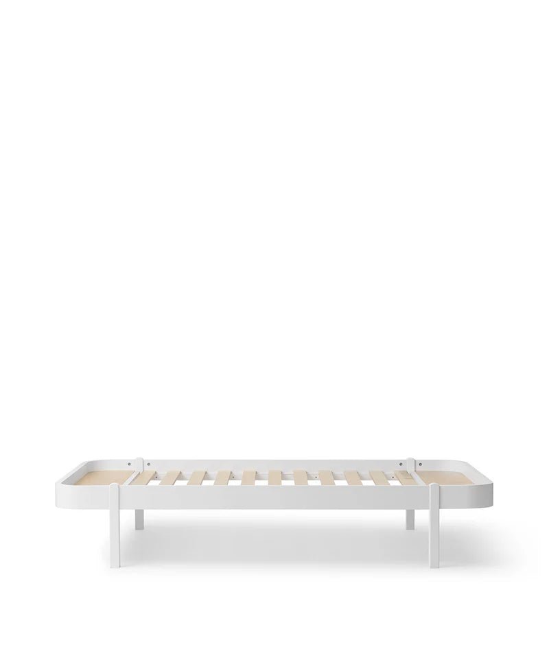 Wood Lounger Bed 120, White - Le Petit Marché Home Furniture