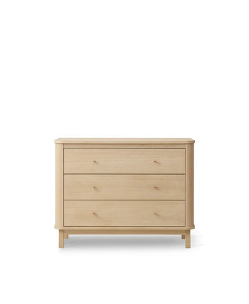 Wood Dresser 3 Drawers, Oak - Le Petit Marché Home Furniture