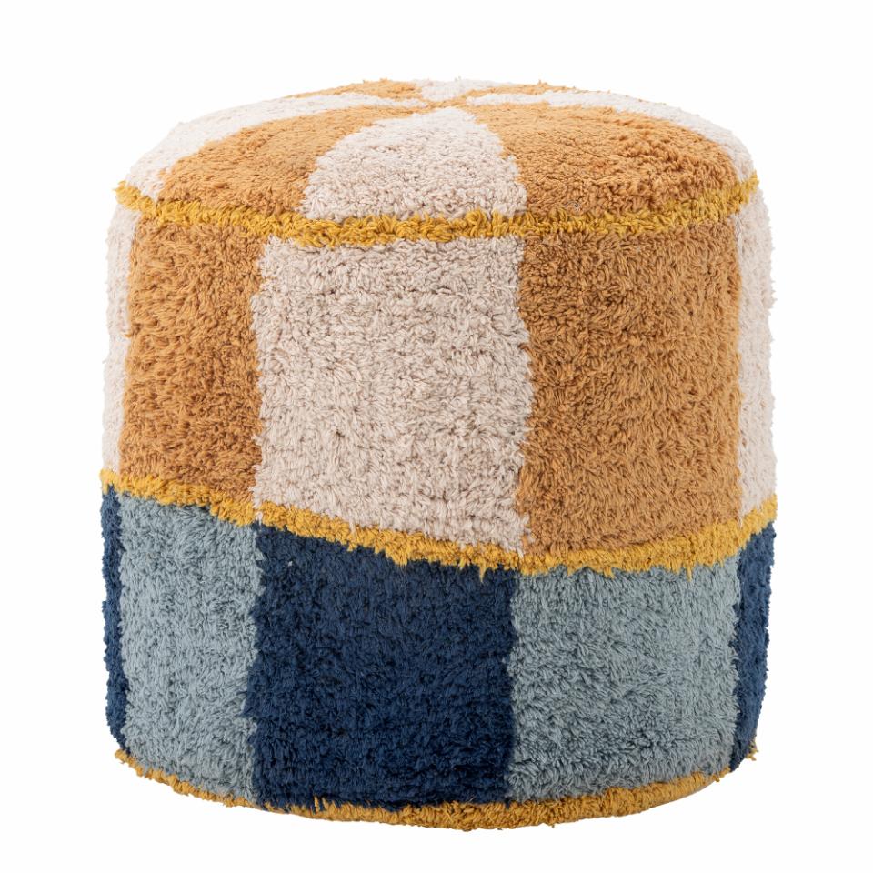 Pouf Kio, Blue, Cotton - Le Petit Marché Home Furniture