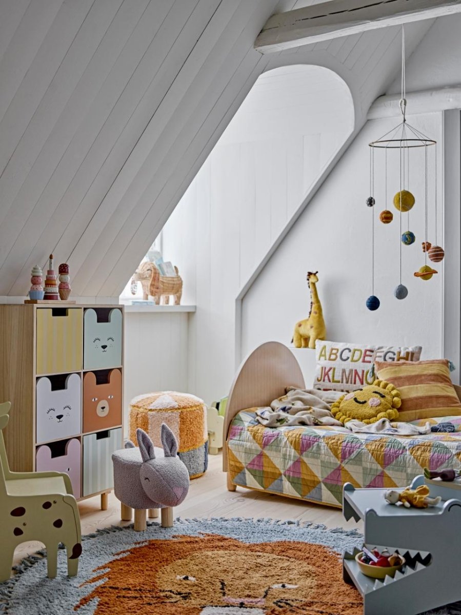 Pouf Kio, Blue, Cotton - Le Petit Marché Home Furniture