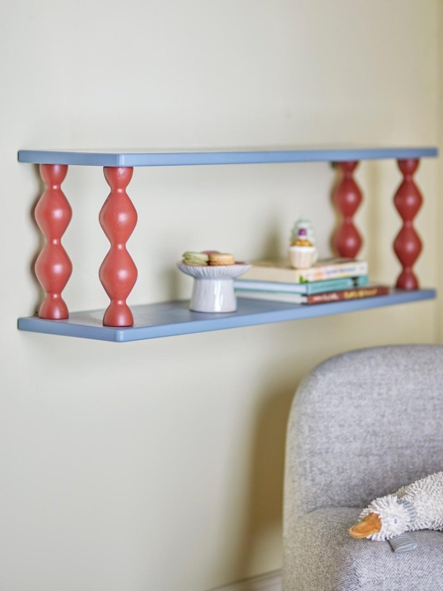 Shelf Bibiola, Blue, MDF - LPM Home