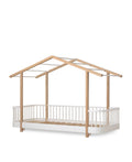 Wood Original House Bed, White/Oak - Le Petit Marché Home Furniture