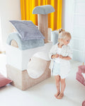 Block Cushion, Blueberry Blue (Pre - Order) - Le Petit Marché Home Furniture