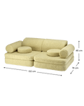 Sofa Settee, Matcha (Pre - Order) - Le Petit Marché Home Furniture