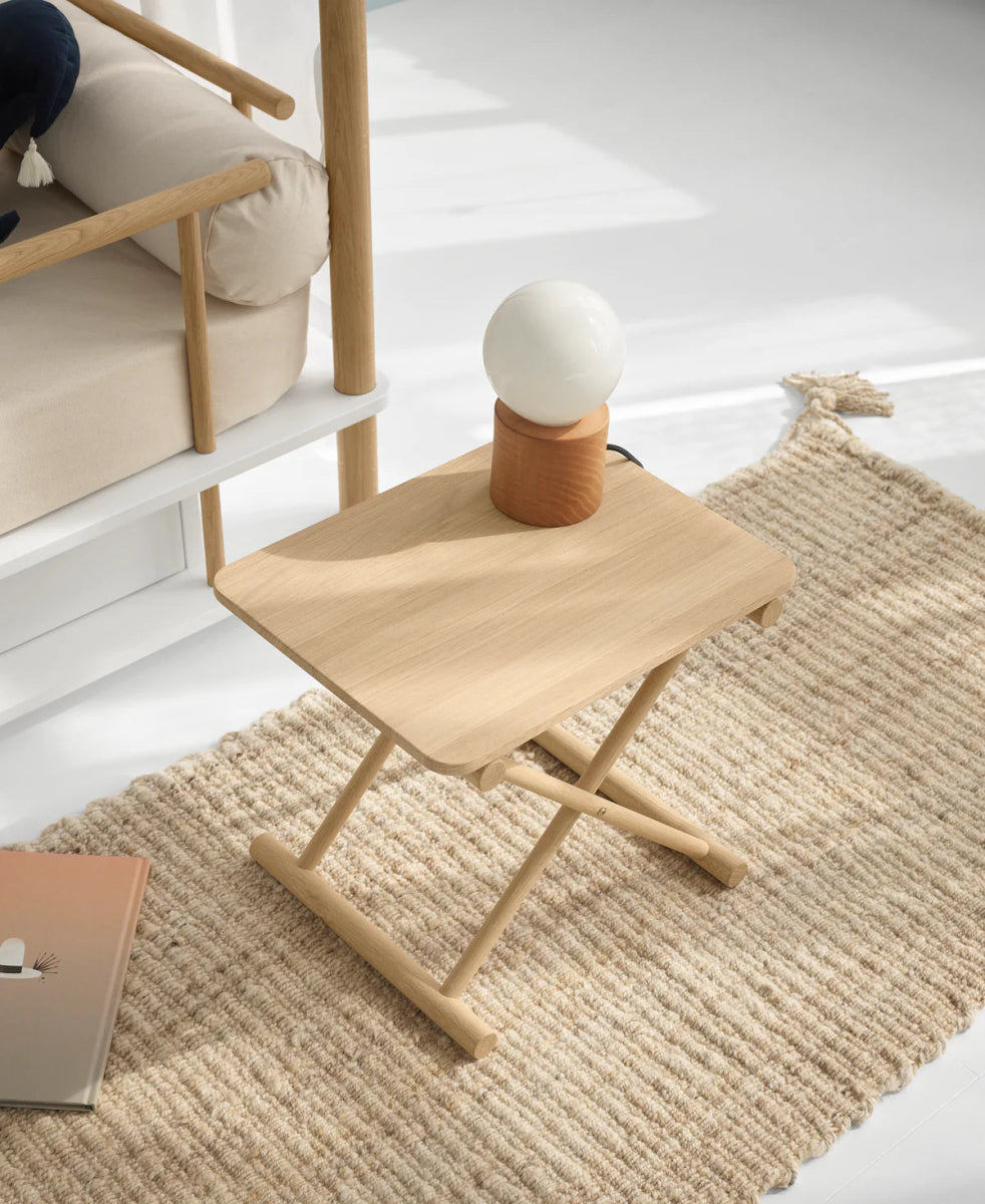 Camp Bed Table Low, Oak - Le Petit Marché Home Furniture