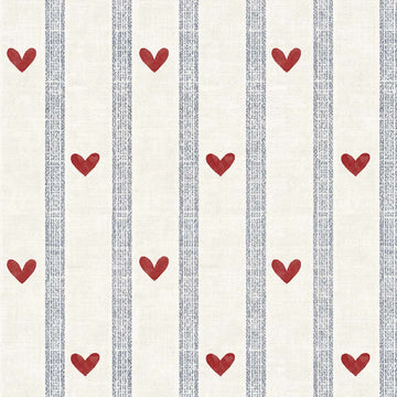 Wallpaper - Hearts and stripes morning (Pre - Order) - LPM Home