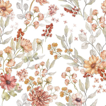 Wallpaper - Autumn Meadow White - Le Petit Marché Home Furniture