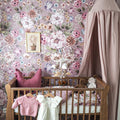 Wallpaper - Bouquet of Flowers - Lilac - Le Petit Marché Home Furniture