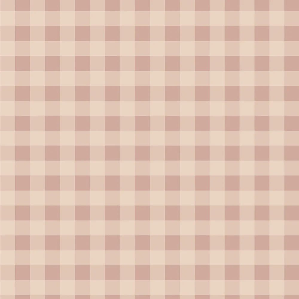 Wallpaper - Check Minimini Pink Cream - Le Petit Marché Home Furniture