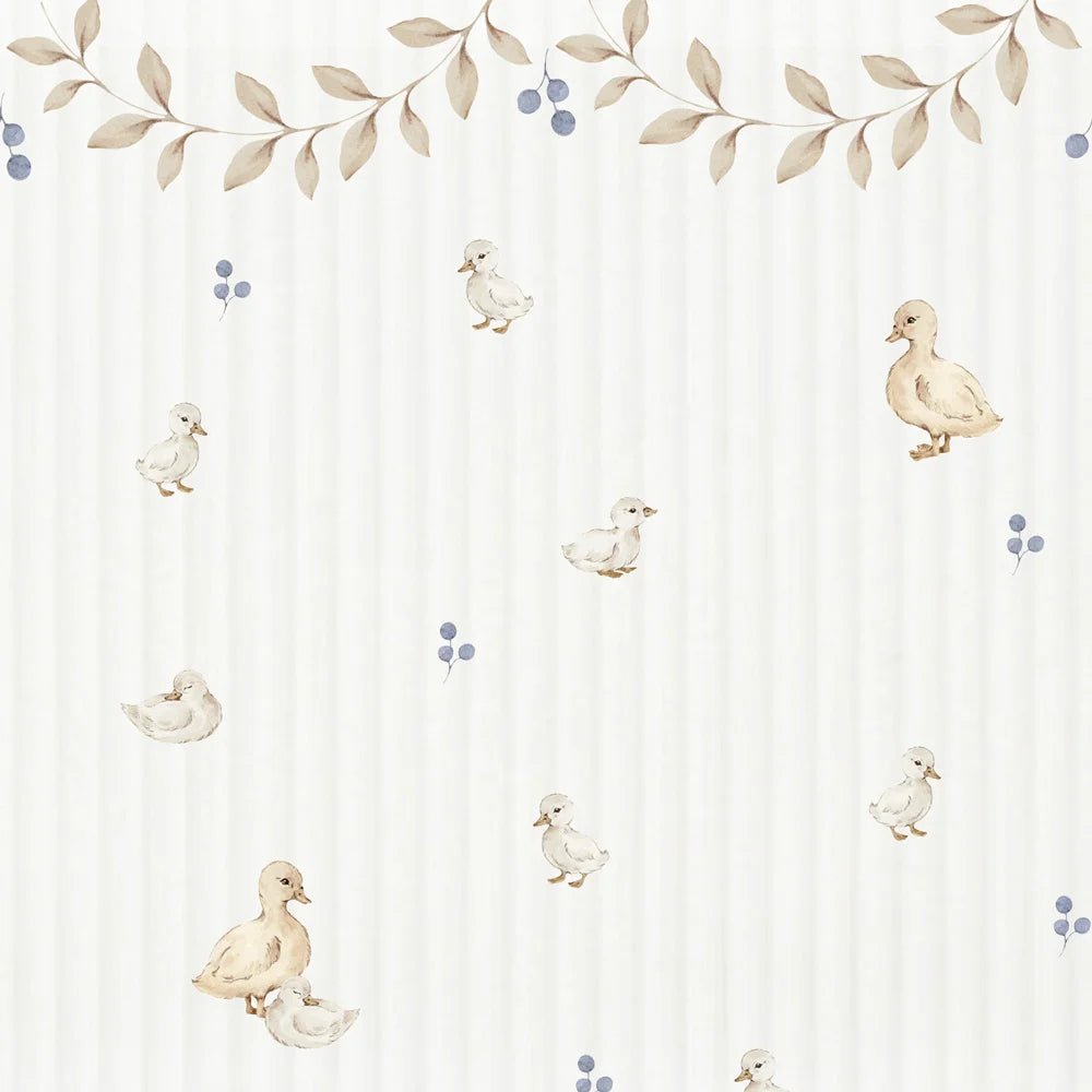 Wallpaper - Ducklings with ornaments (Pre - Order) - LPM Home