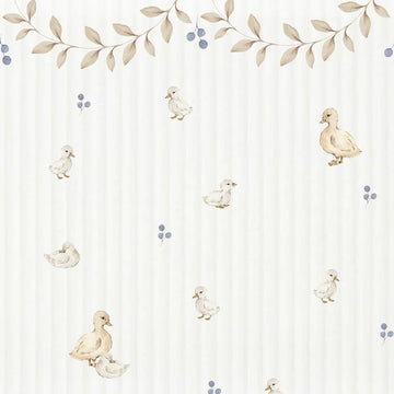Wallpaper - Ducklings with ornaments (Pre - Order) - LPM Home