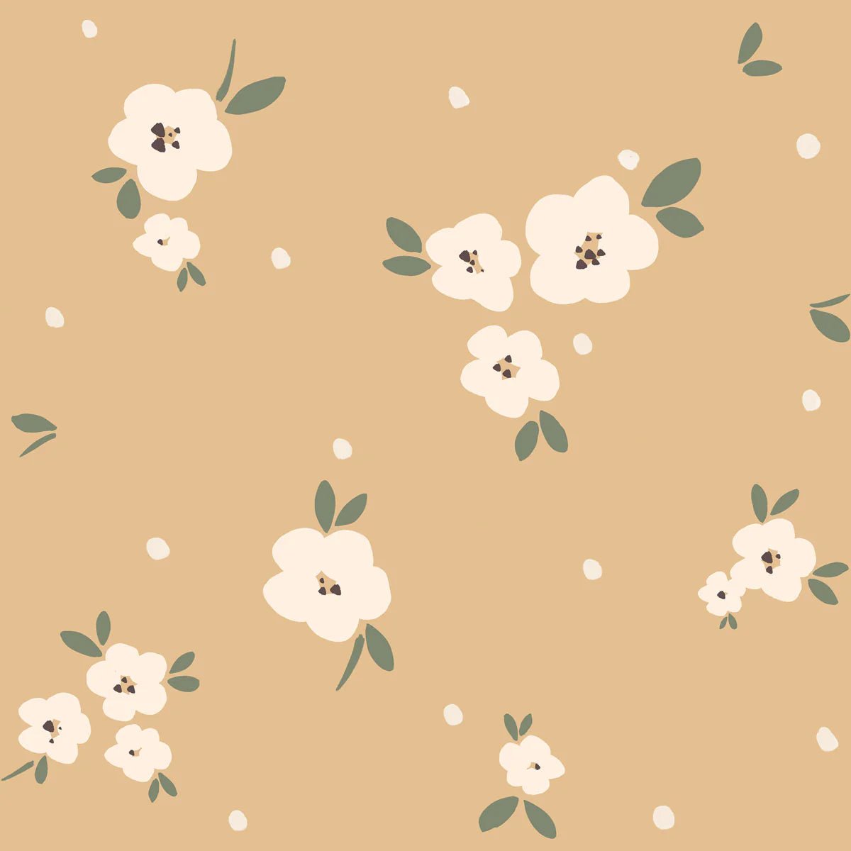 Wallpaper - Floral Draw Beige - Le Petit Marché Home Furniture