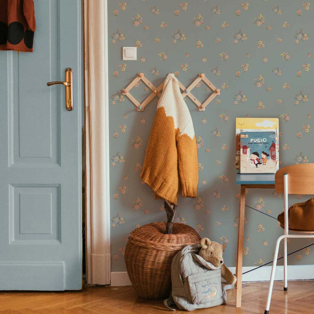 Wallpaper - Flowers Minimini Dark - Le Petit Marché Home Furniture