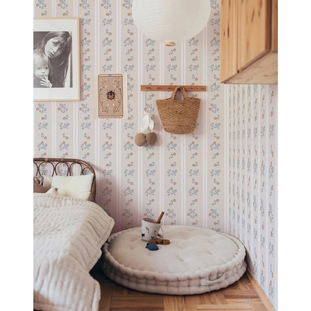 Wallpaper - French Cottage Flowers - Le Petit Marché Home Furniture