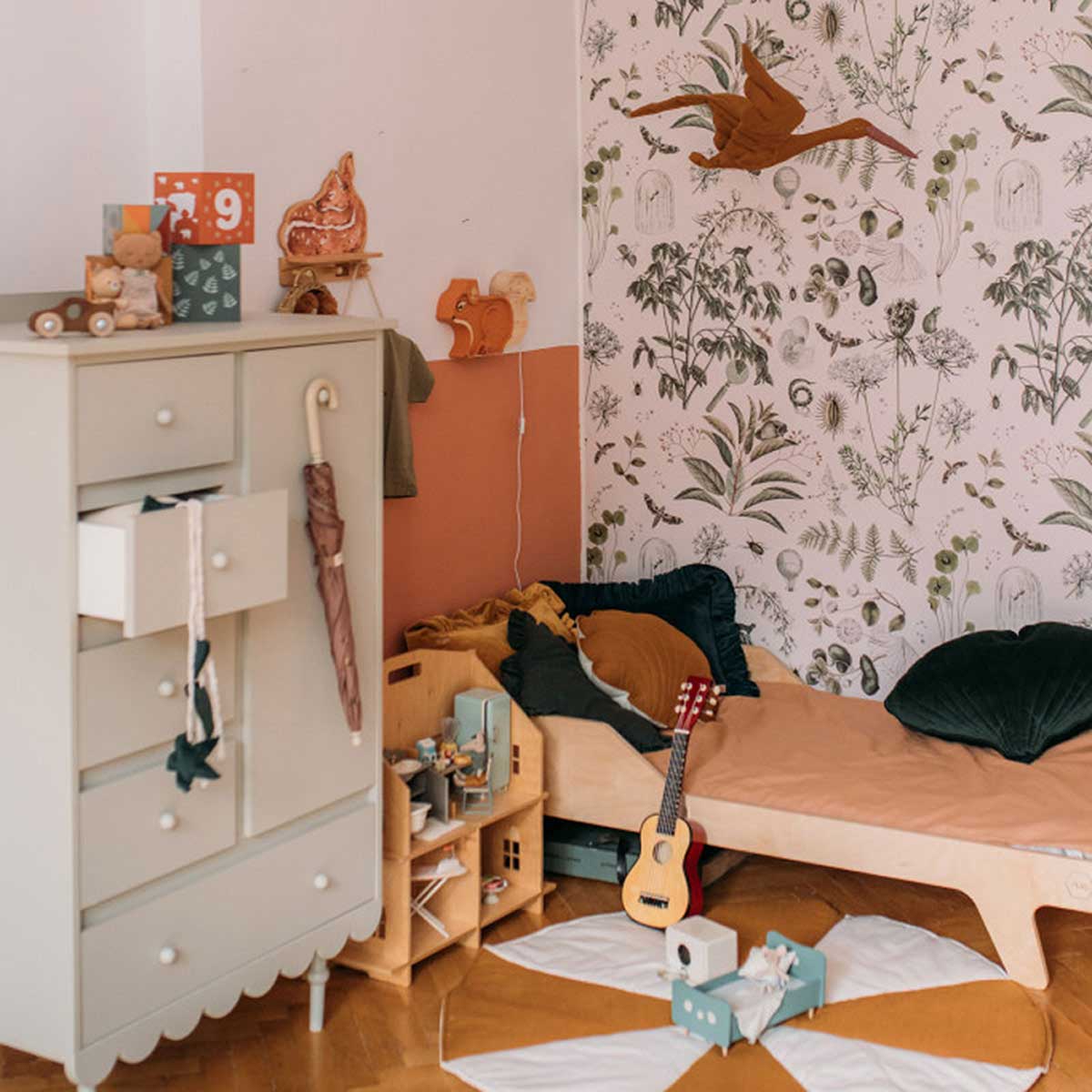 Wallpaper - Green Botanical Stories - Le Petit Marché Home Furniture